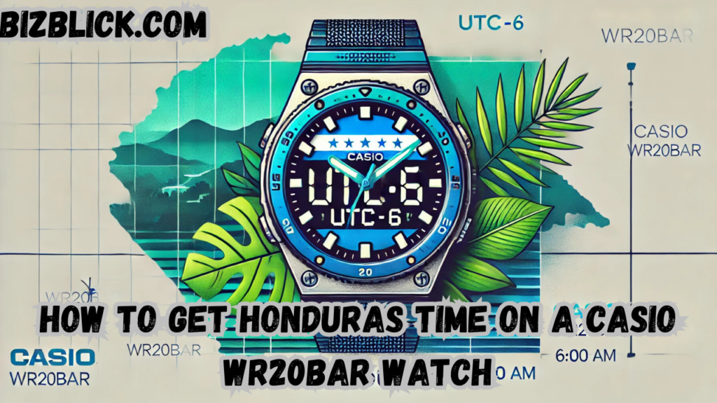 how to get honduras time on a casio wr20bar watch