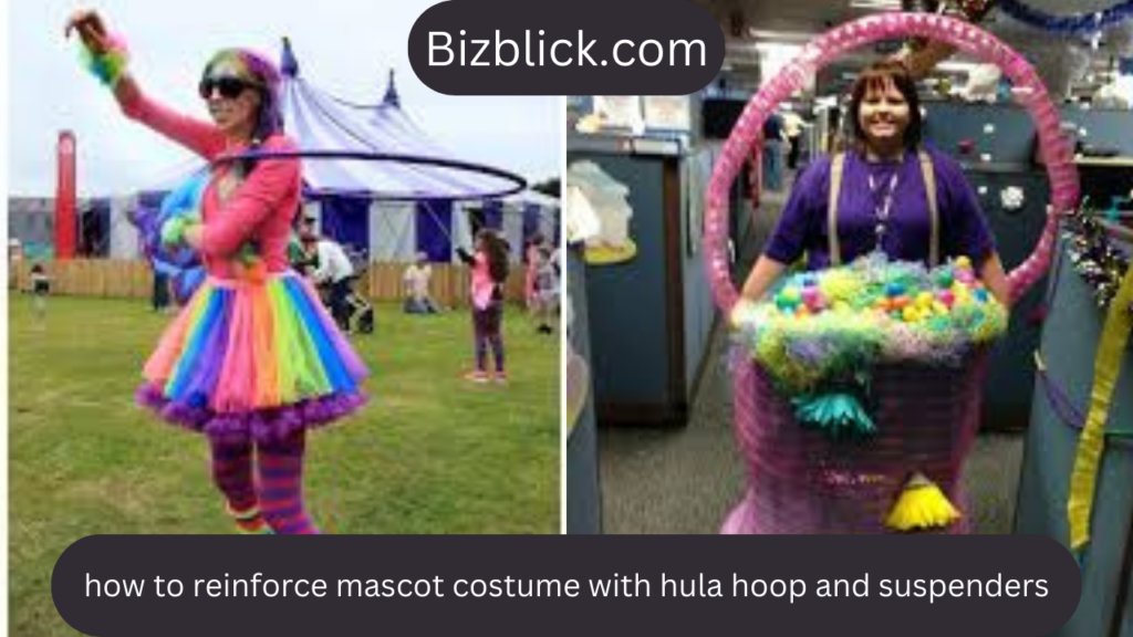 how to reinforce mascot costume with hula hoop and suspenders