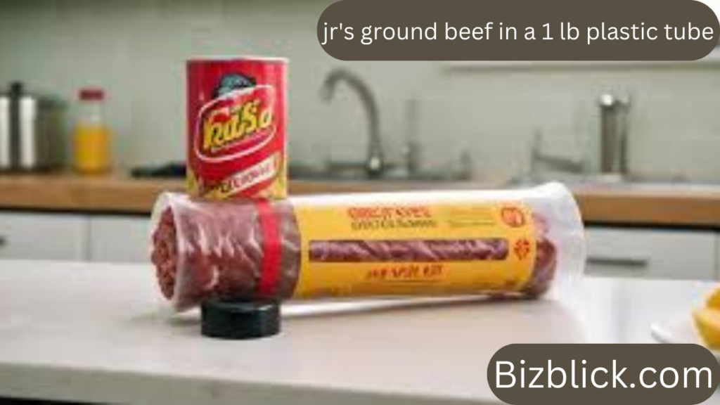 jr's ground beef in a 1 lb plastic tube