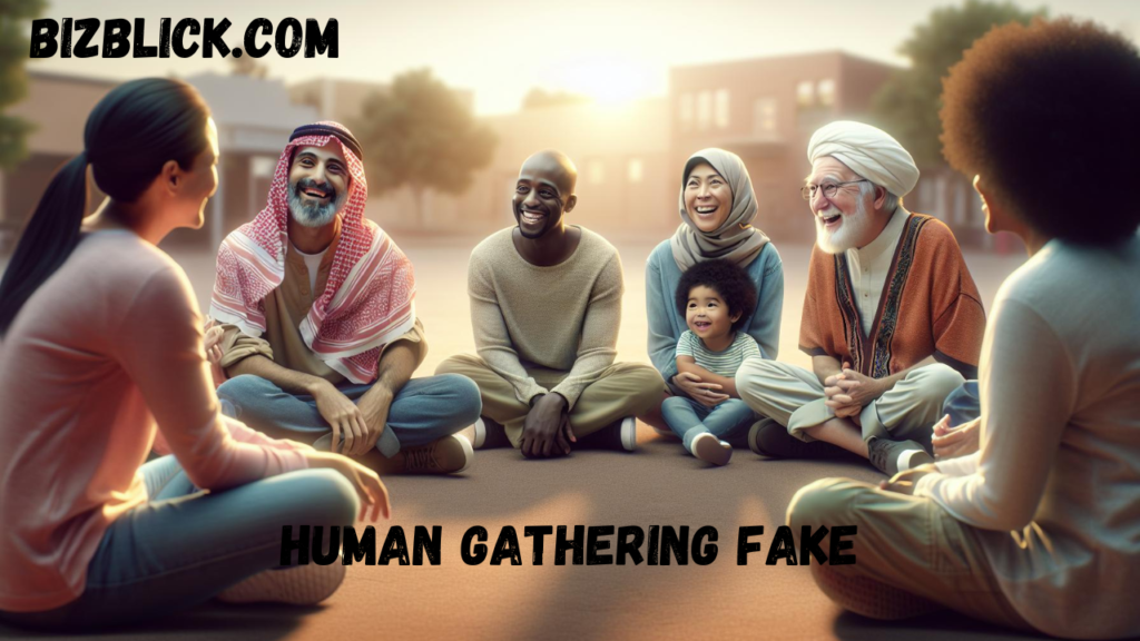 human gathering fake