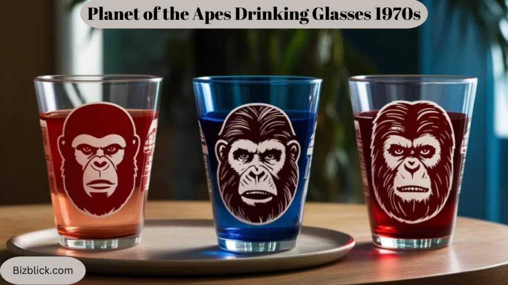 Planet of the Apes Drinking Glasses 1970s